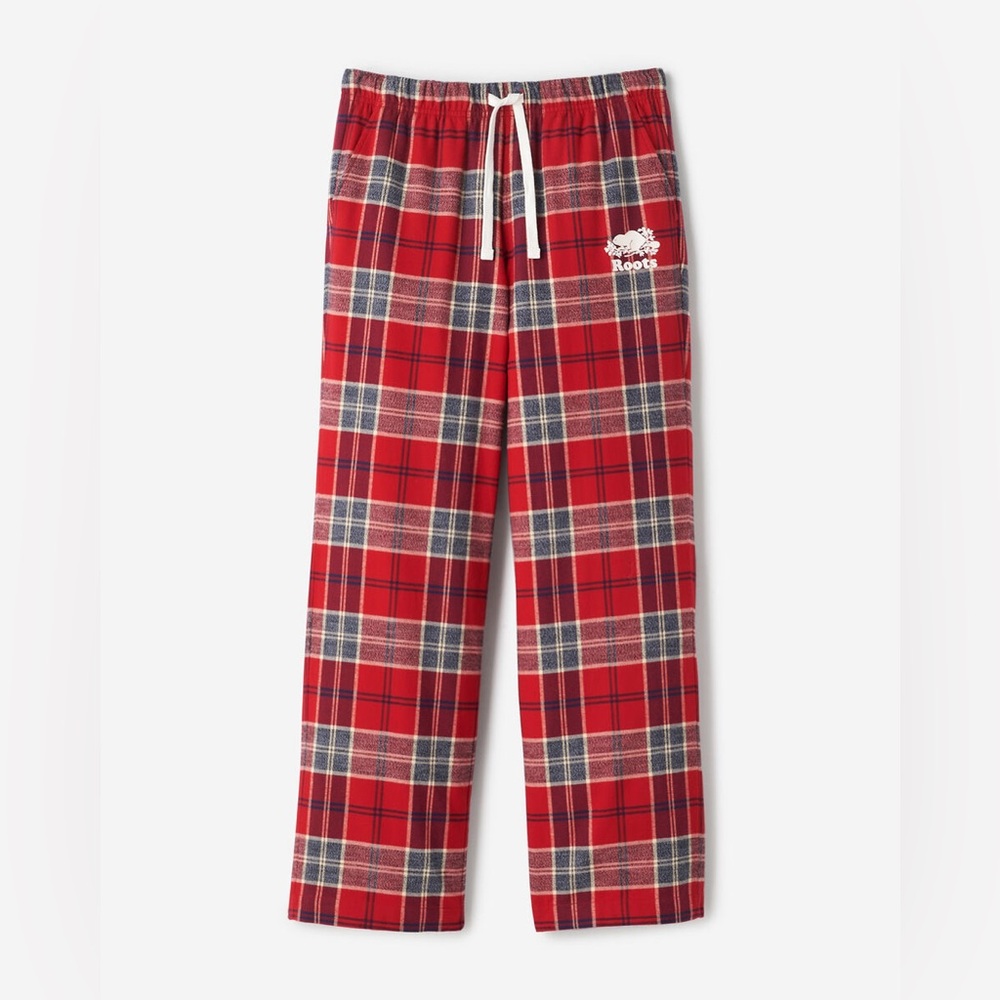 Roots Women’s Plaid Pajama Pants – Lodge Red Tartan (XS / NWT)